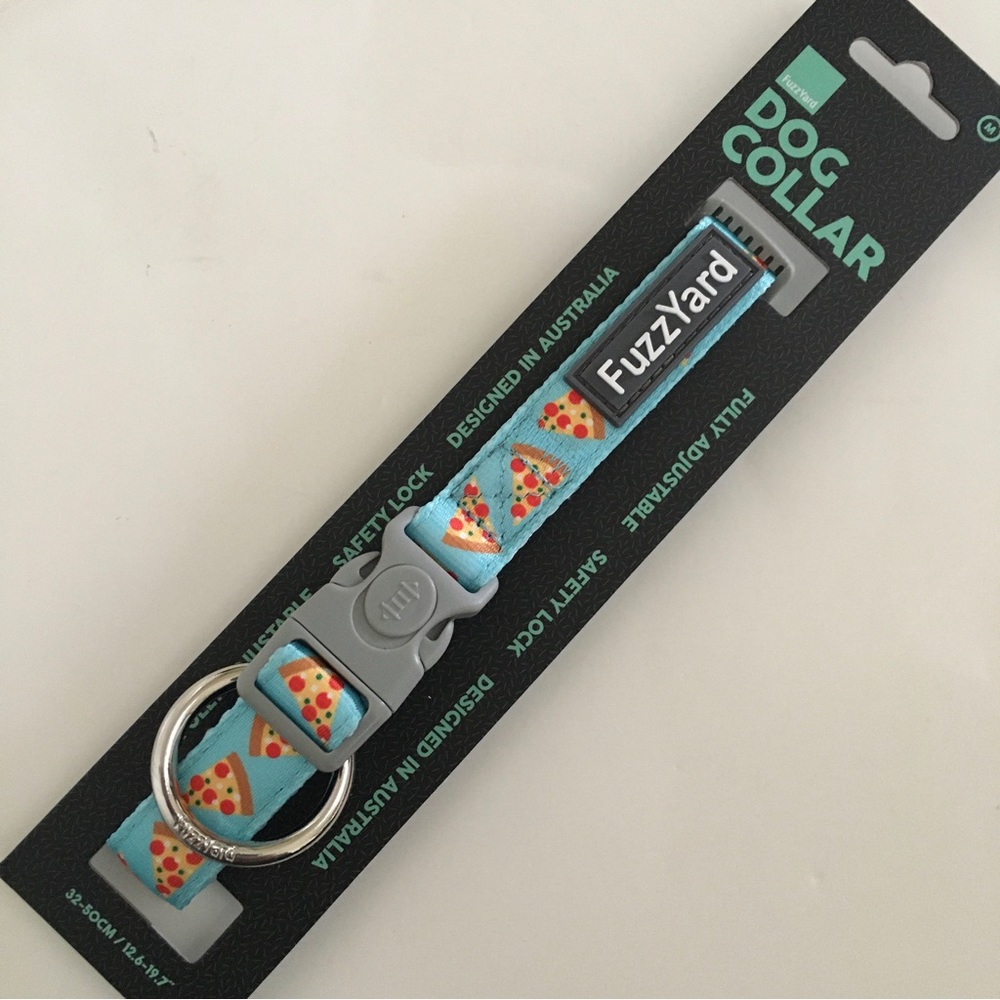 Dog Collar (M) Pepperoni Pizza Print for Medium Dogs Adjustable NEW FuzzYard